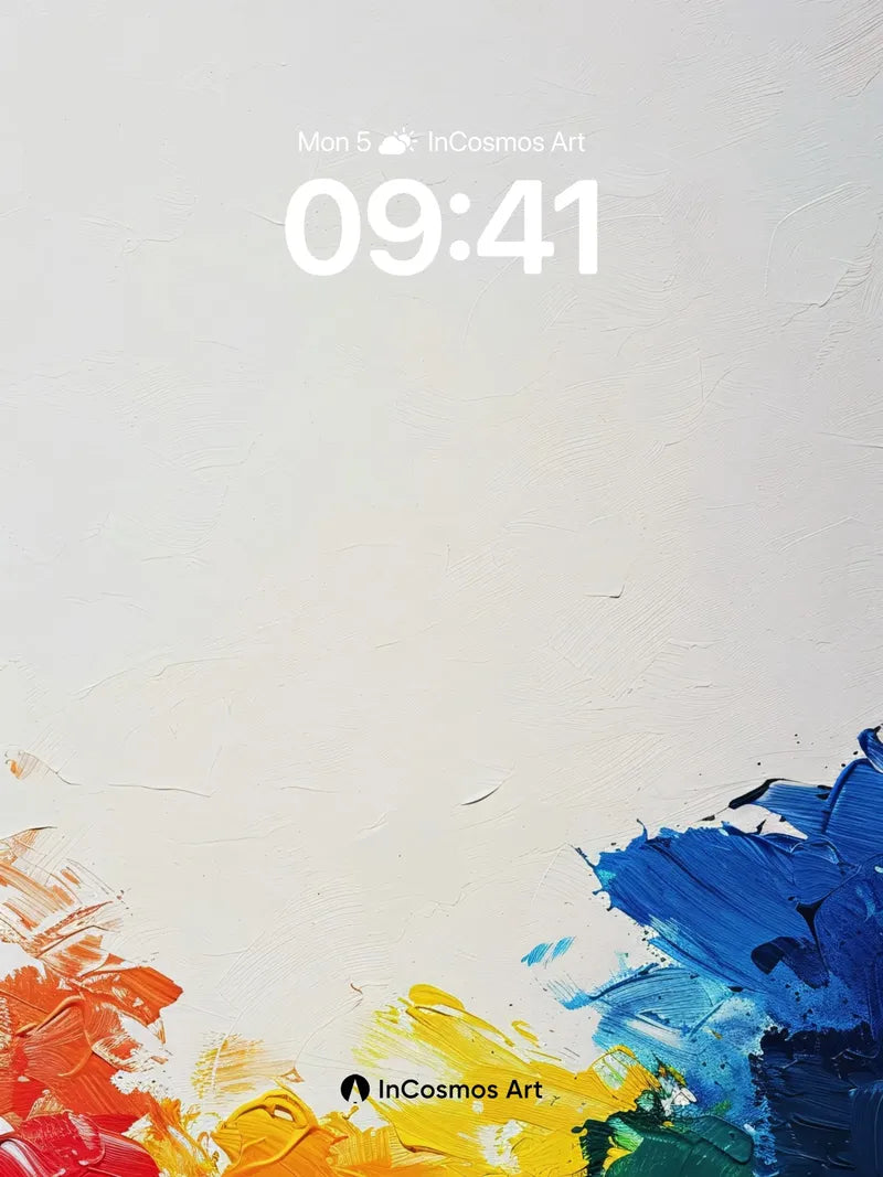 Rainbow Edge Wallpaper with Textured Canvas