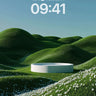 Serene Meadow Wallpaper with Floating Pod wallpaper for iPhone, iPad & Mac