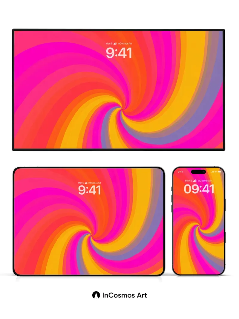 Swirling Prism Wallpaper with Hypnotic Depth