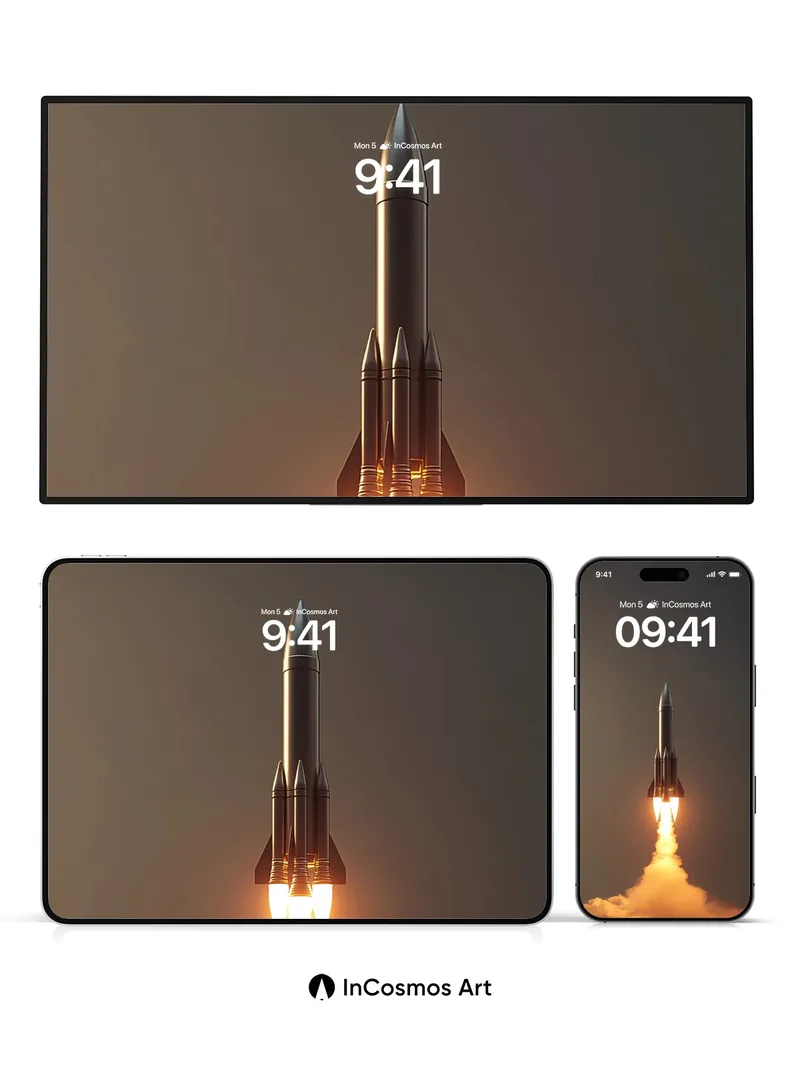 Ascendant Fire Wallpaper with Celestial Trail