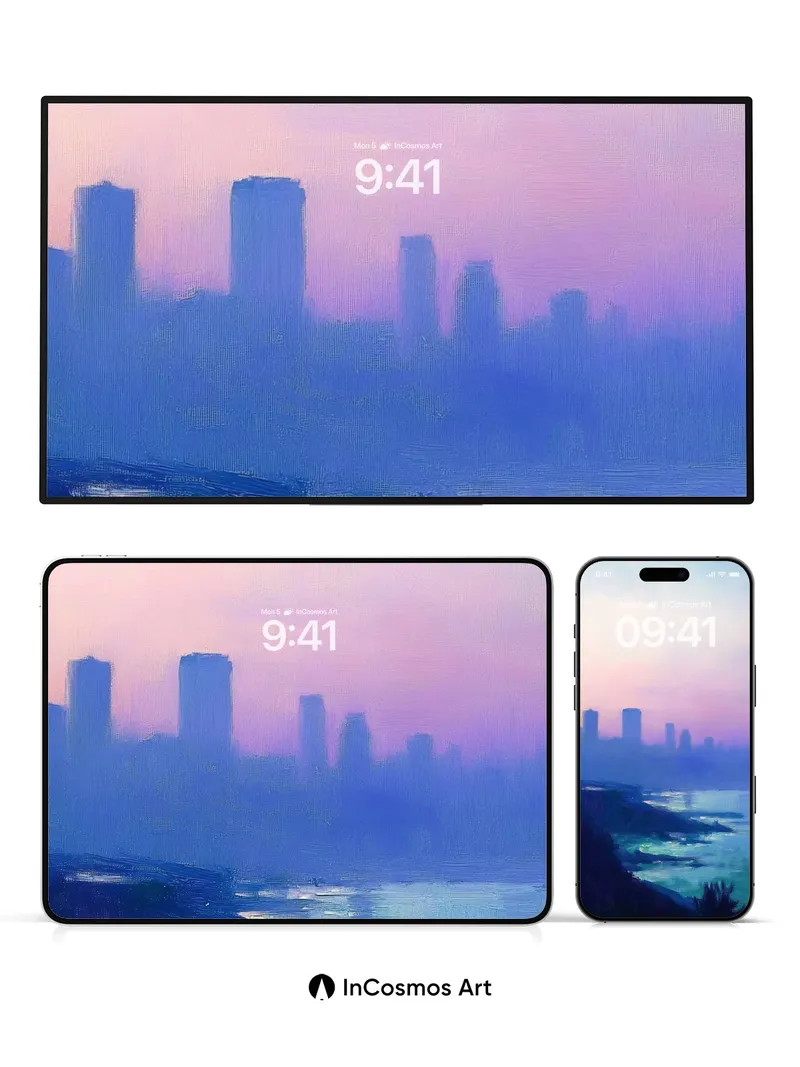 Serenity Mirage Wallpaper with City Haze