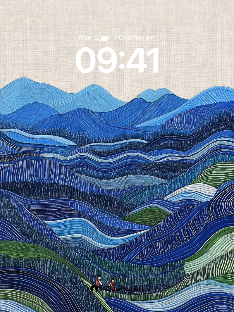 Whispering Ridge Wallpaper with Woven Lines