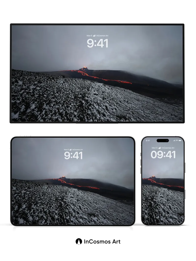 Obsidian Ember Wallpaper with Volcanic Pulse