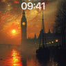 Crimson Horizon Wallpaper with Clocktower Echo wallpaper for iPhone, iPad & Mac