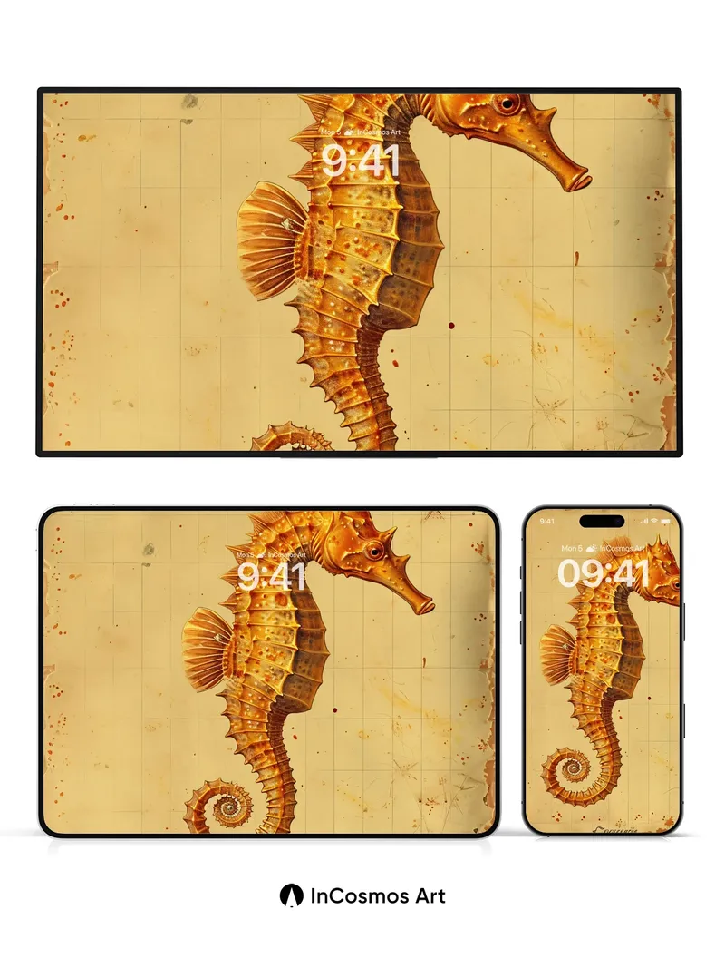 Golden Reverie Wallpaper with Antique Map Texture