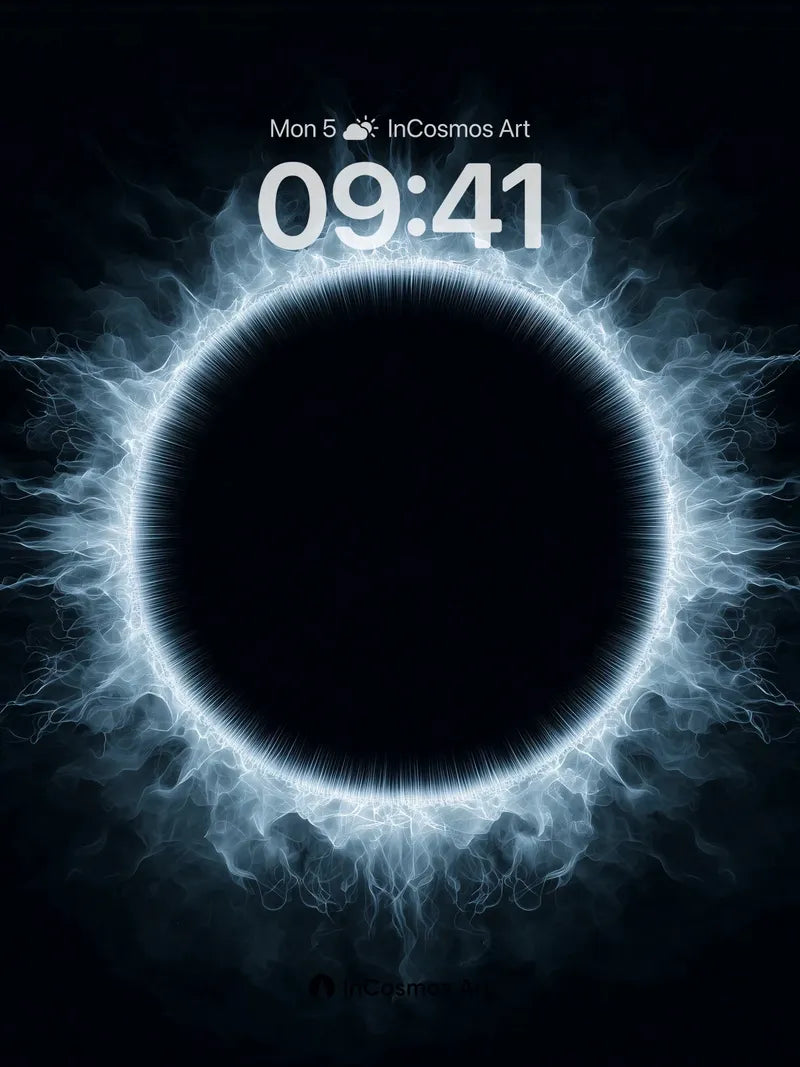 Ethereal Ring Wallpaper with Electric Veins