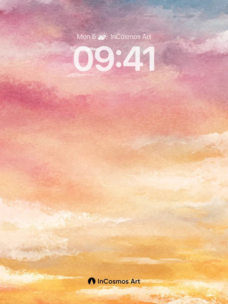 Serene Horizon Wallpaper with Soft Cloud Drift