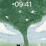 Whispering Canopy Wallpaper with Floating Birds wallpaper for iPhone, iPad & Mac