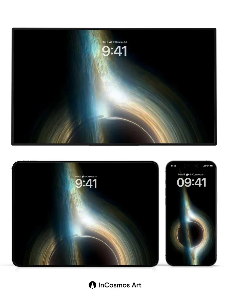 Cosmic Veil Wallpaper with Light Tendrils