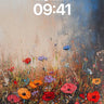 Wildflower Reverie Wallpaper with Textured Sky wallpaper for iPhone, iPad & Mac