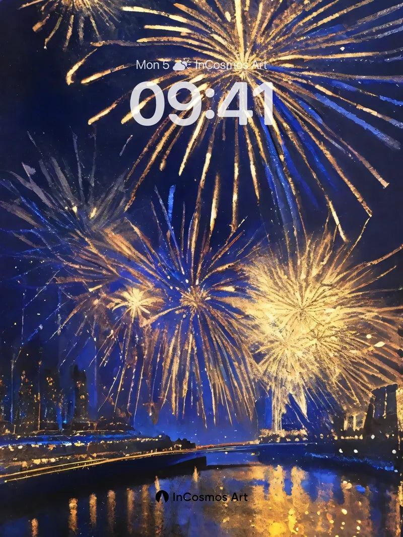 Golden Reverie Wallpaper with River Reflections