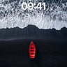 Crimson Solitude Wallpaper on Volcanic Shore wallpaper for iPhone, iPad & Mac