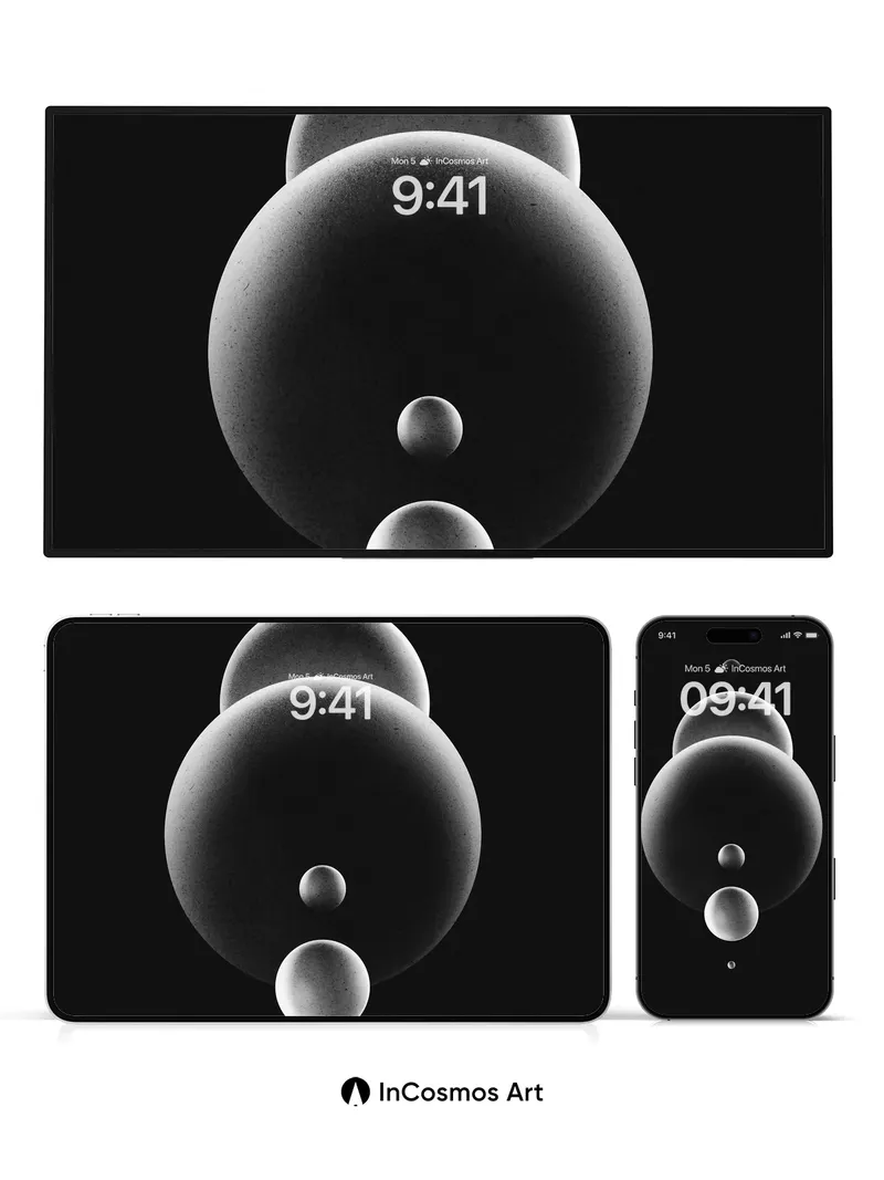 Floating Void Wallpaper with Silent Orbs