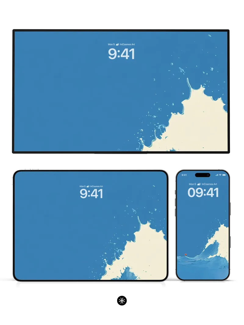 Serene Ocean Wave Background