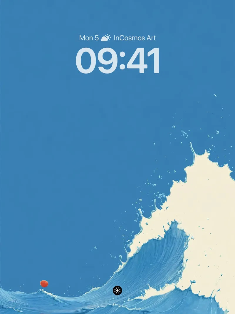 Serene Ocean Wave Background