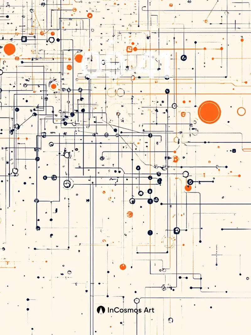 Circuit Mirage Wallpaper with Floating Nodes