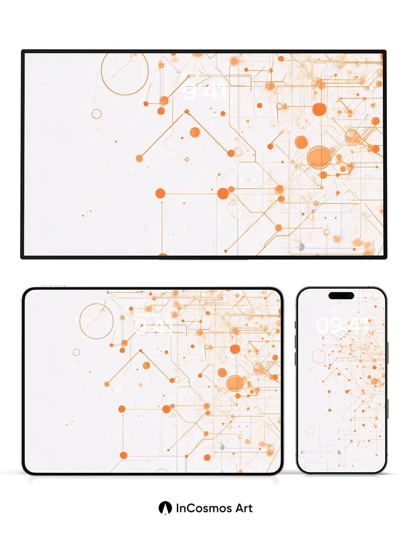 Circuit Pulse Wallpaper with Neon Veins