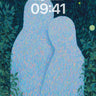 Whispering Figures Wallpaper with Starlit Canopy wallpaper for iPhone, iPad & Mac