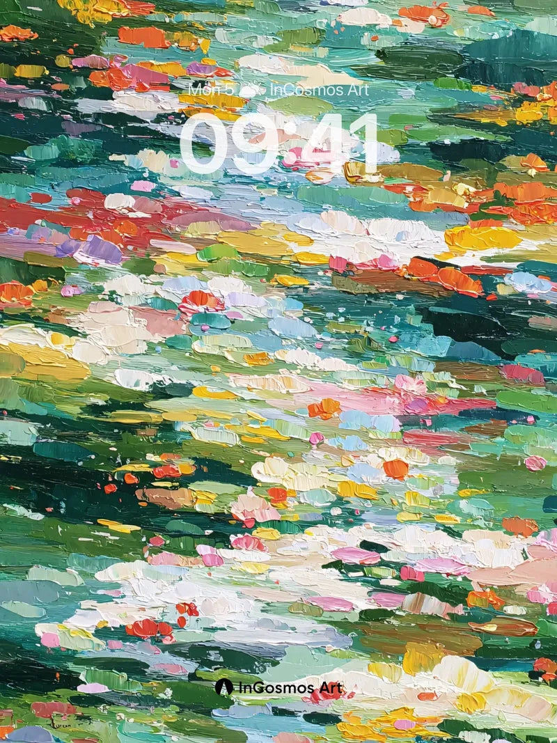 Luminous Waterlily Wallpaper with Monet's Touch wallpaper for iPhone, iPad & Mac