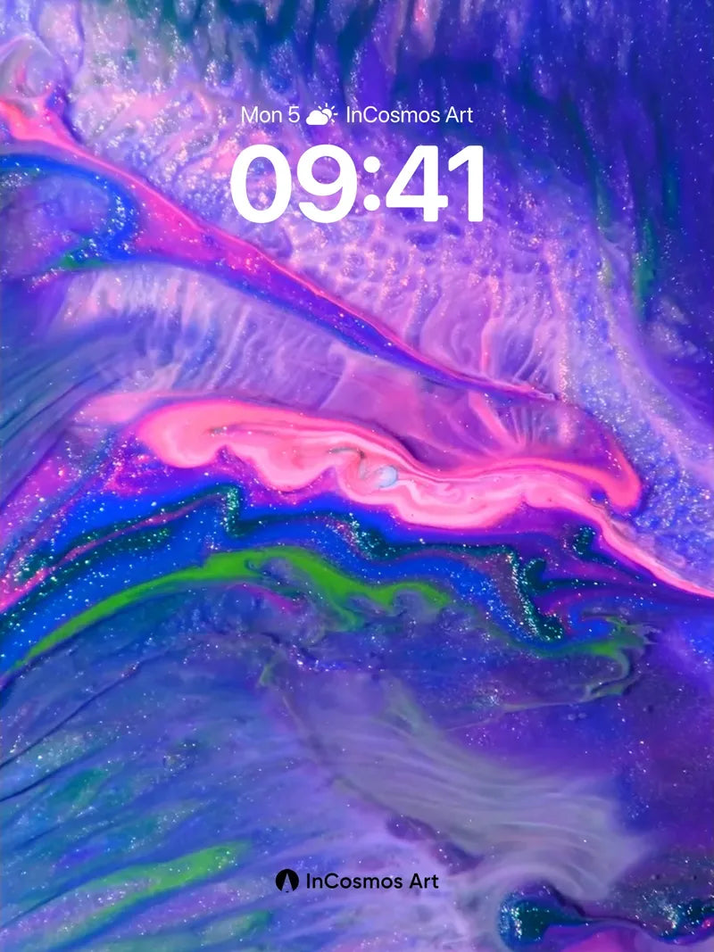 Luminous Tide Wallpaper with Cosmic Veins