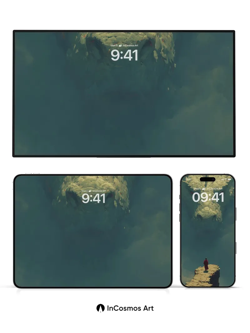 Serpentine Sky Wallpaper with Cloud-Formed Dragon