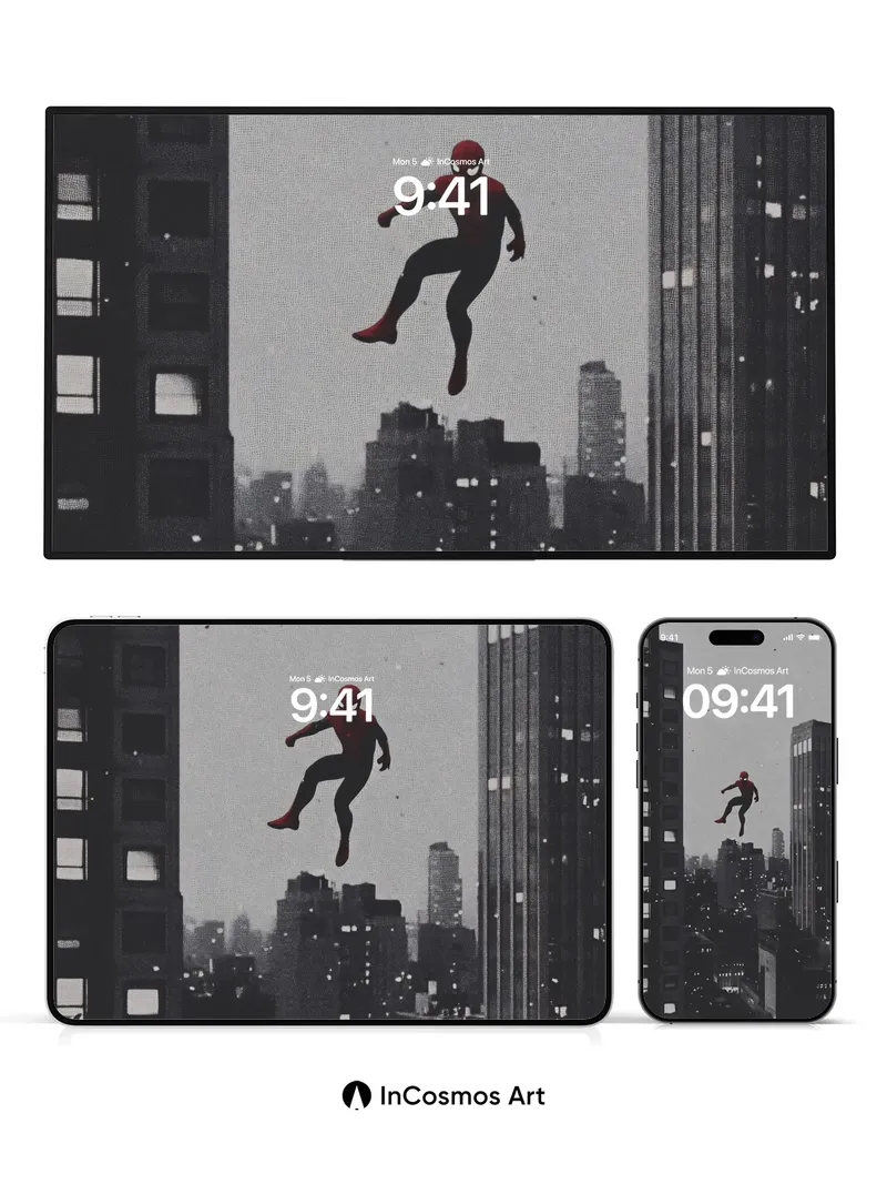 Urban Web Weave Wallpaper with Midnight Leap