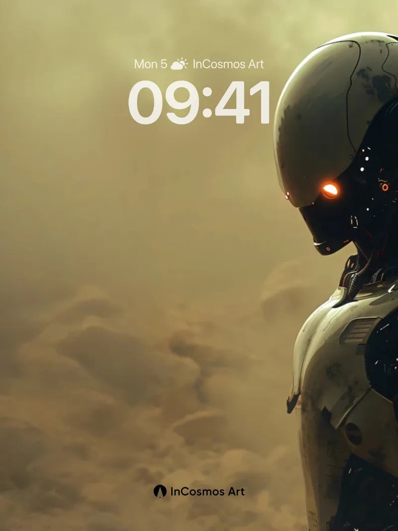 Silent Sentinel Wallpaper with Smoldering Eyes