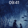 Midnight Silhouette Wallpaper with Starlit Water wallpaper for iPhone, iPad & Mac