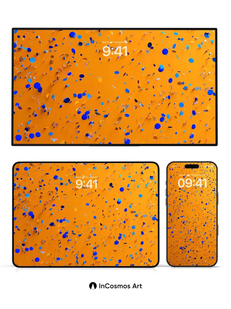 Electric Confetti Wallpaper with Floating Dots