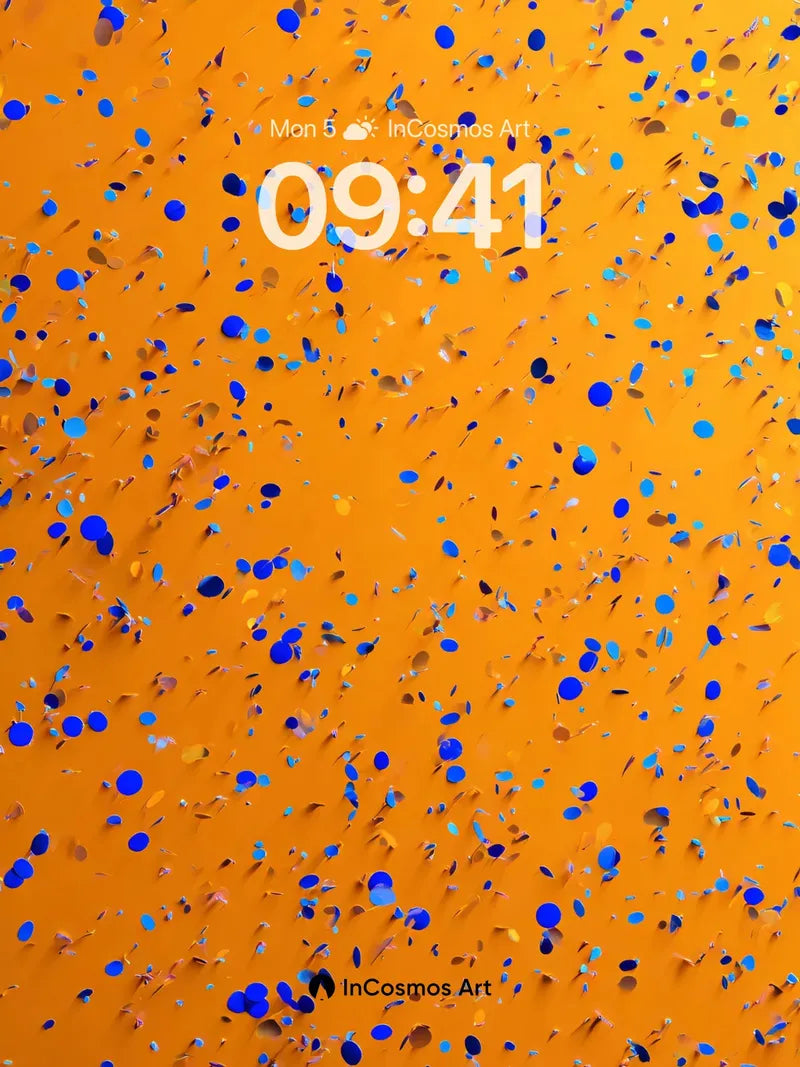 Electric Confetti Wallpaper with Floating Dots