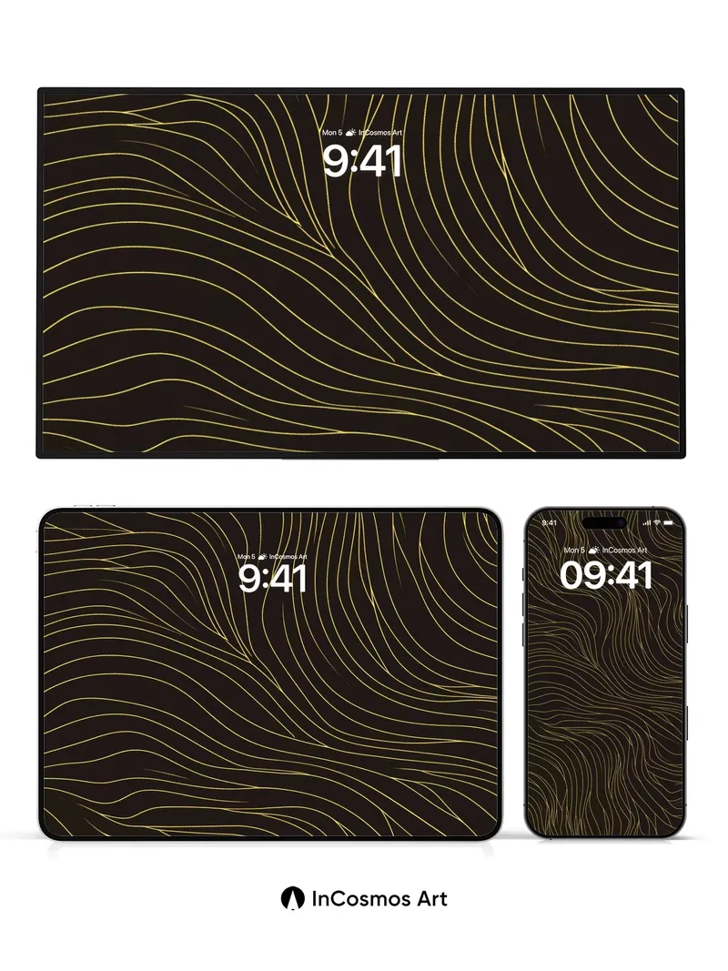 Golden Vein Wallpaper with Dark Pulse