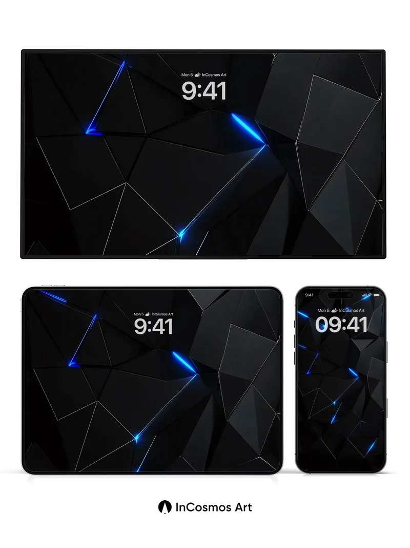 Neon Fracture Wallpaper with Electric Veins