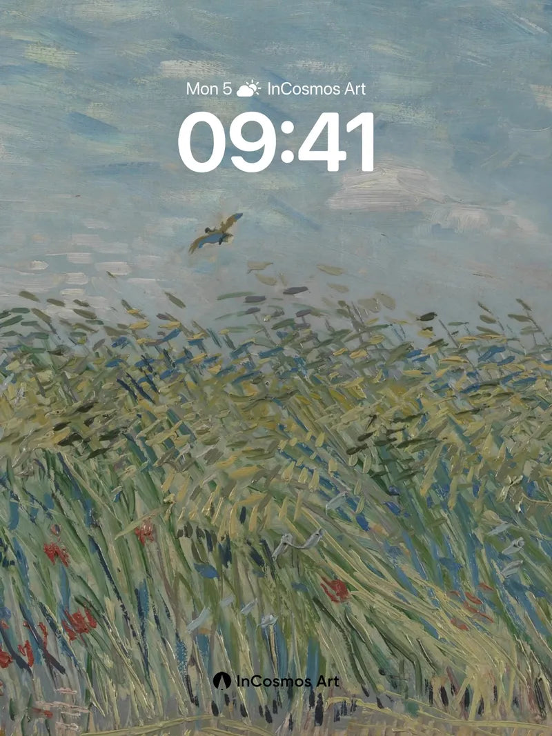 Whispering Wheat Wallpaper with Skyward Flight