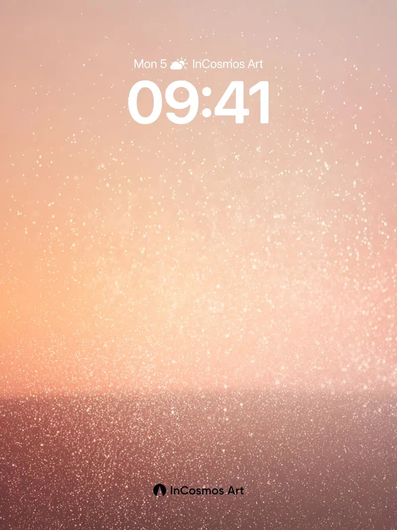 Golden Hush Wallpaper with Floating Stardust