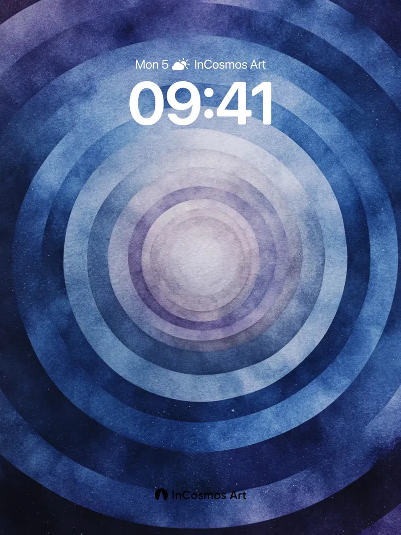 Cosmic Pulse Wallpaper with Ethereal Rings