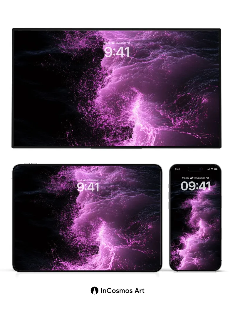 Electric Veil Wallpaper with Living Light