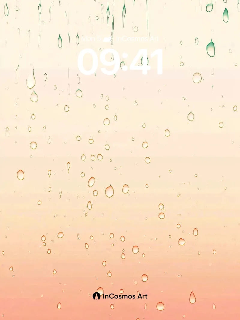 Gilded Raindrop Wallpaper with Gradient Hues