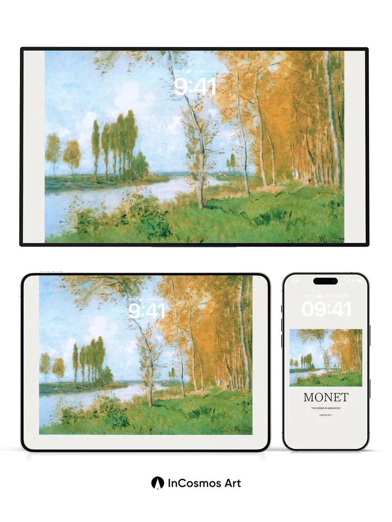 Golden Hush Wallpaper with Monet's Brush