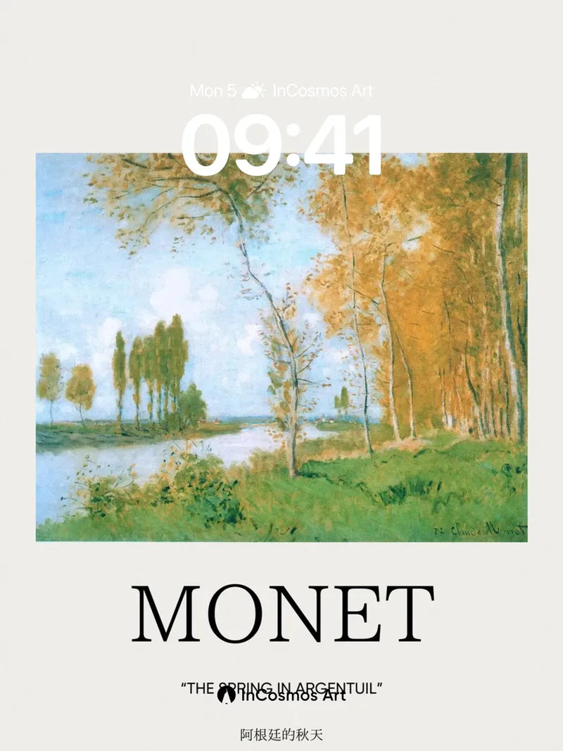 Golden Hush Wallpaper with Monet's Brush