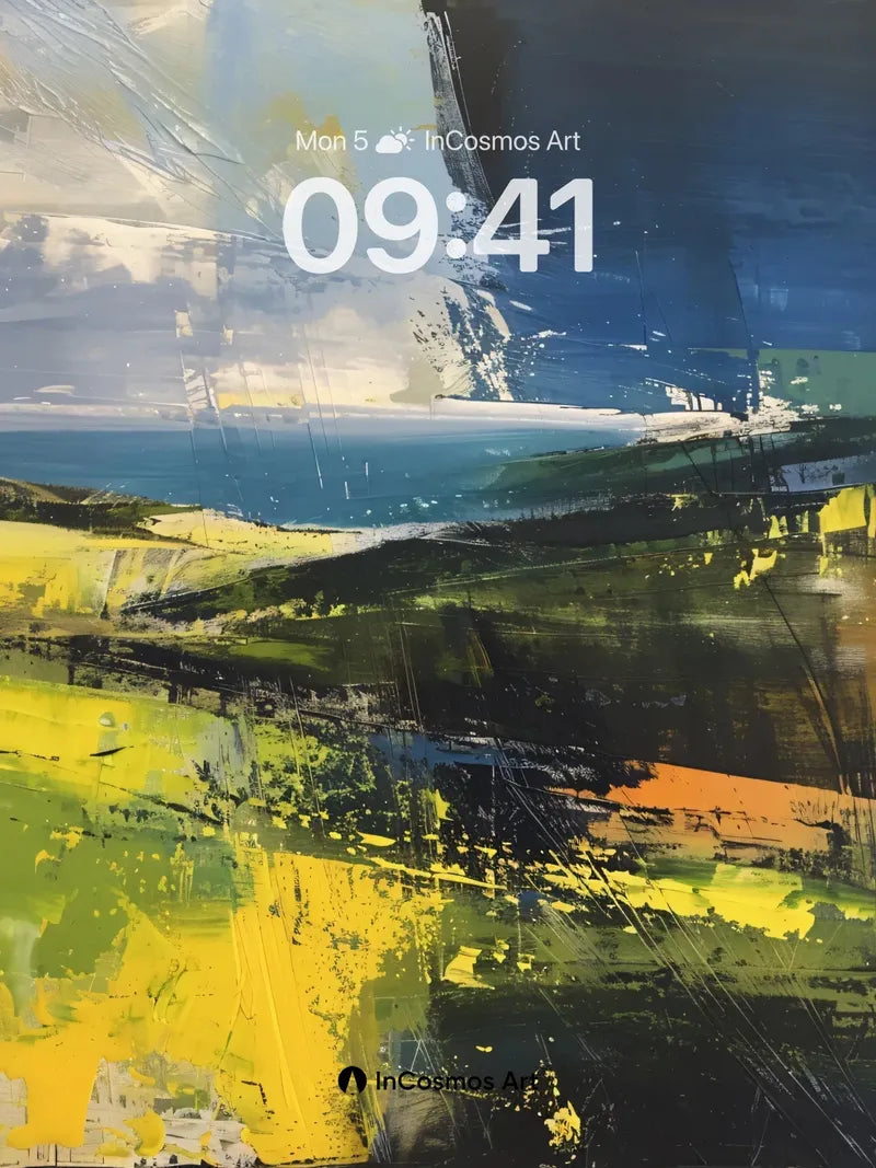 Storm-Touched Fields Wallpaper with Fractured Light