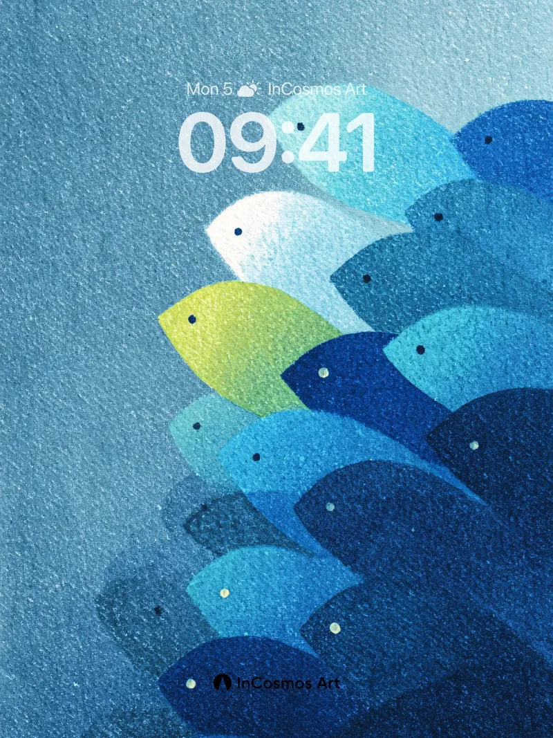 Serenity School Wallpaper with Floating Light