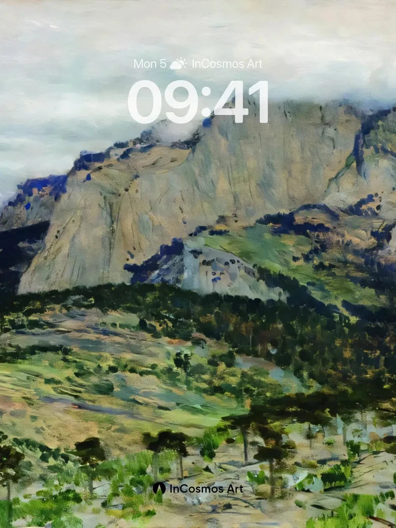 Whispering Peaks Wallpaper with Mist-Covered Valleys