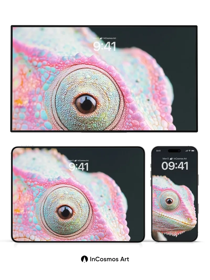 Chameleon Mirage Wallpaper with Living Hues