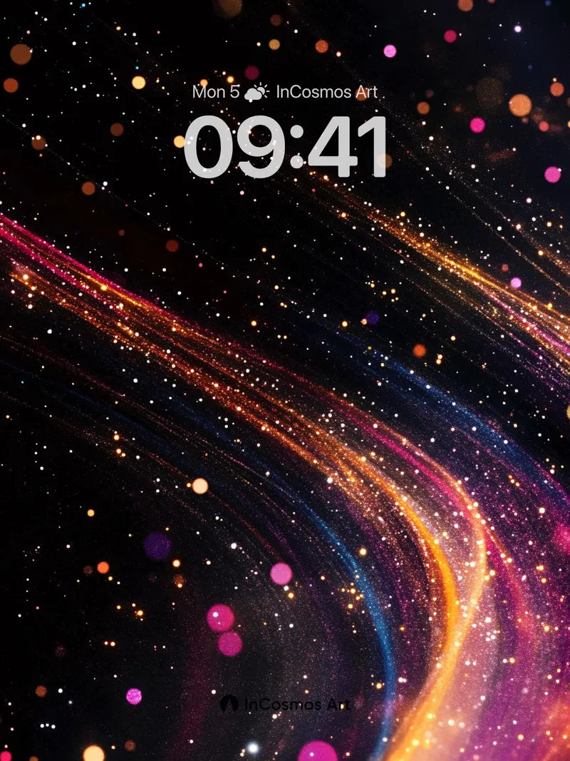 Cosmic Veil Wallpaper with Starlit Trails