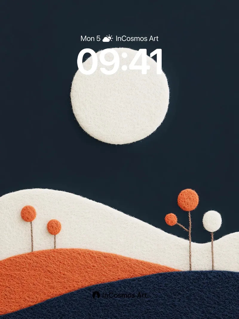 Velvet Night Wallpaper with Felted Horizons