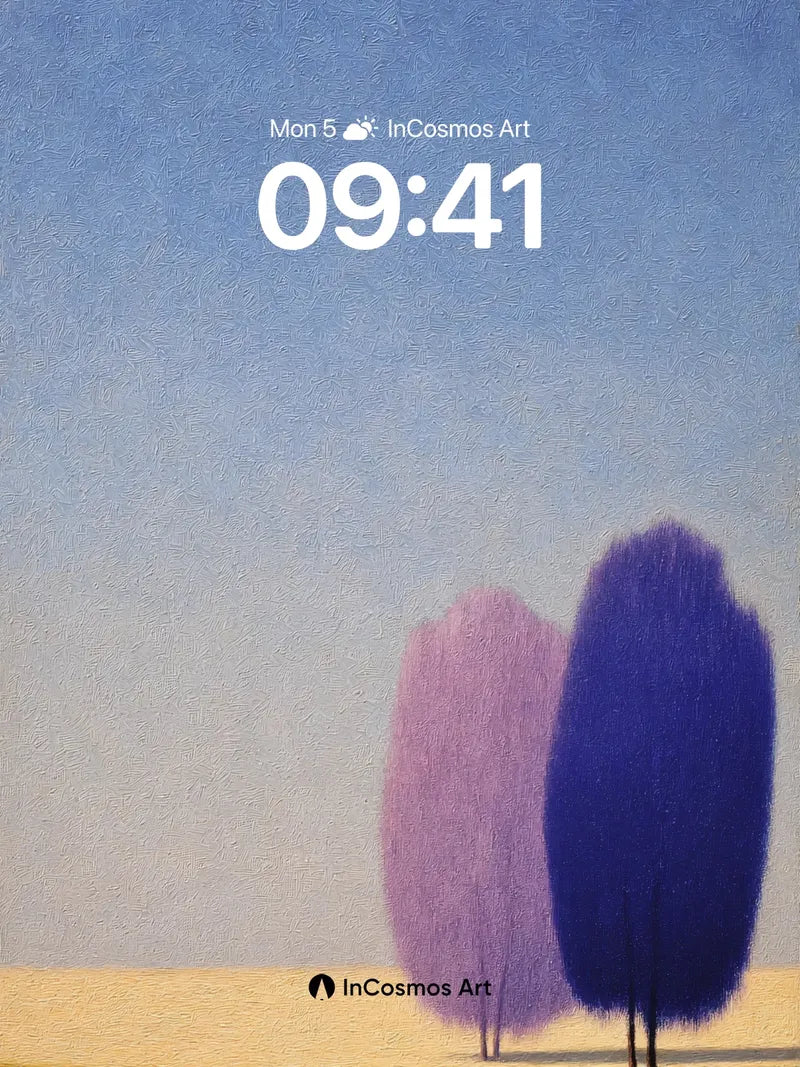 Serenity Haze Wallpaper with Violet Canopy