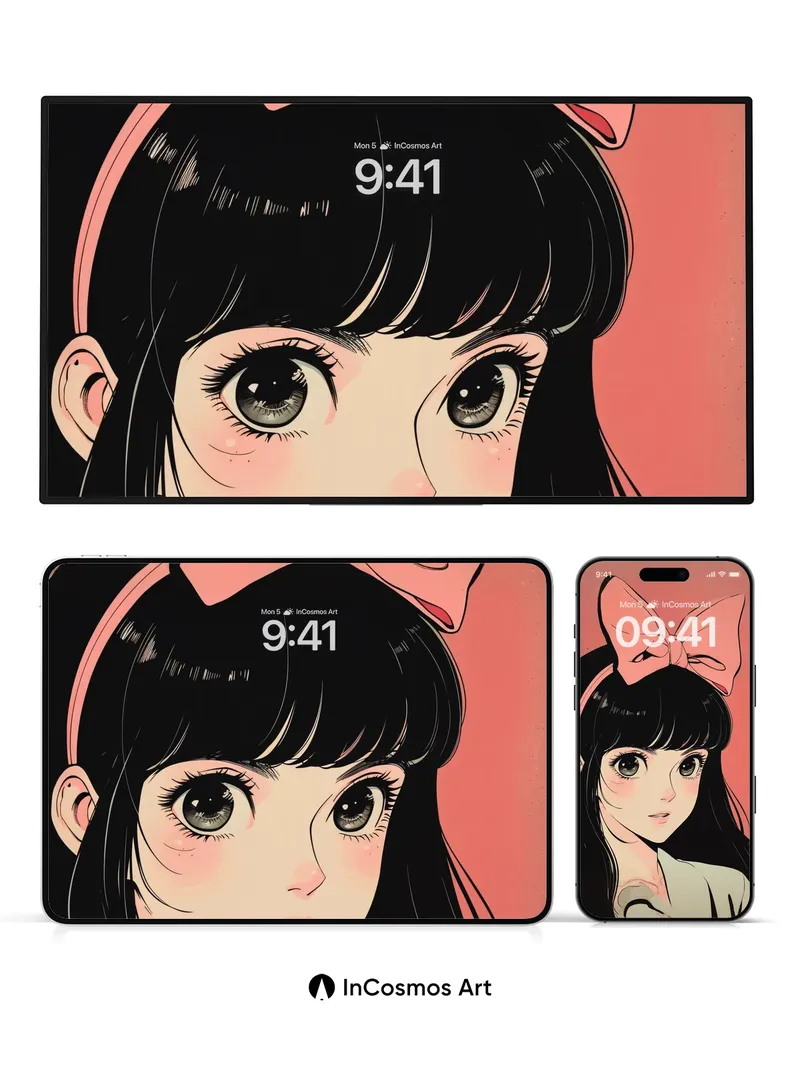 Whispering Bow Wallpaper with Velvet Eyes