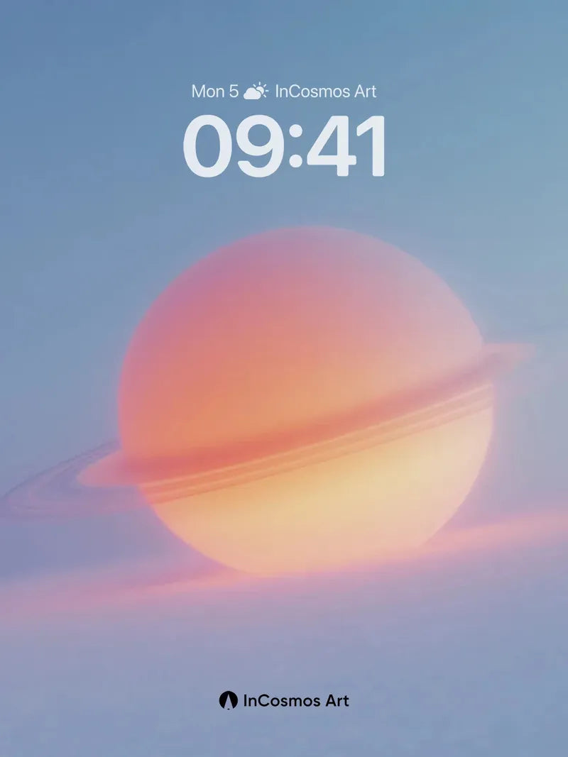 Serene Saturn Wallpaper with Ethereal Rings