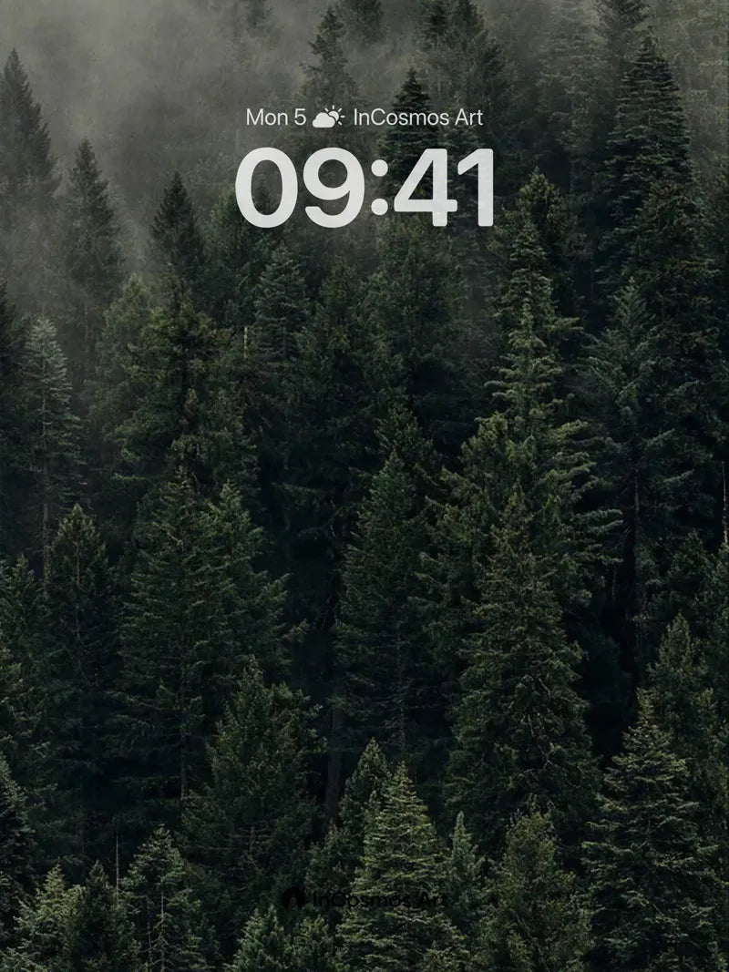 Whispering Pine Wallpaper with Mist Veil