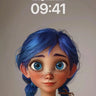 Whimsical Blue Braid Wallpaper with Freckled Wonder wallpaper for iPhone, iPad & Mac